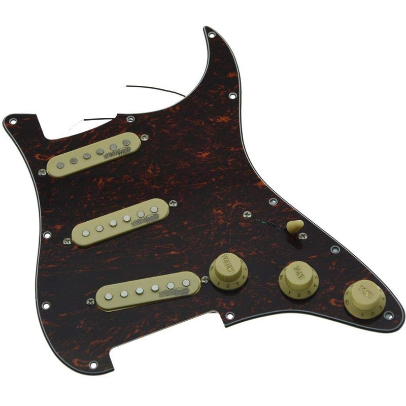 KAISH Red Tortoise Loaded Electric Guitar Pickguard Prewired Pickguard with Wilkinson Pickups for USA/Mexico FD Stratocaster - Image 1